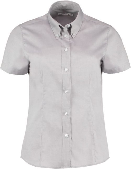 Oxford Bluse kurzarm KK 701 (6-24) – Kustom Kit in Silver Grey