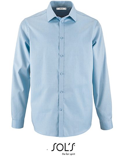 Men´s Herringbone Shirt Brody – SOL´S in Sky Blue