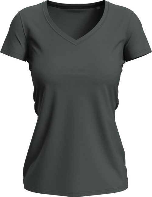 Damen V-Ausschnitt T-Shirt Stretch-T V-neck Women – Stedman in Slate Grey