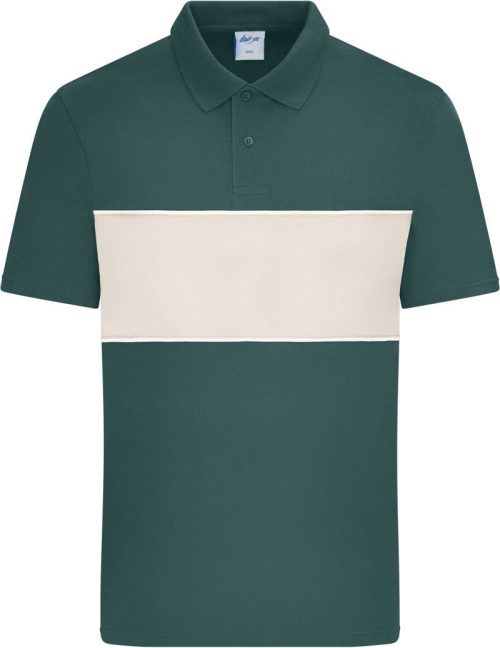 Bio Polo "Colour-Block" 8050 – Daiber in Smoky Green/Sandstone