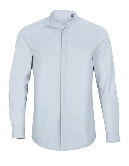 Men´s Mao Collar Shirt Bart – NEOBLU in Soft Blue