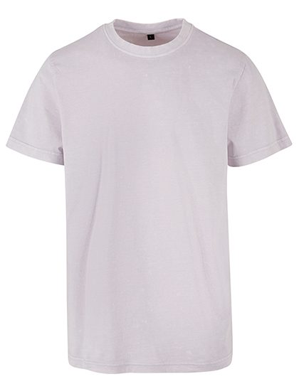 Acid Washed Round Neck Tee – Build Your Brand in Soft Lilac