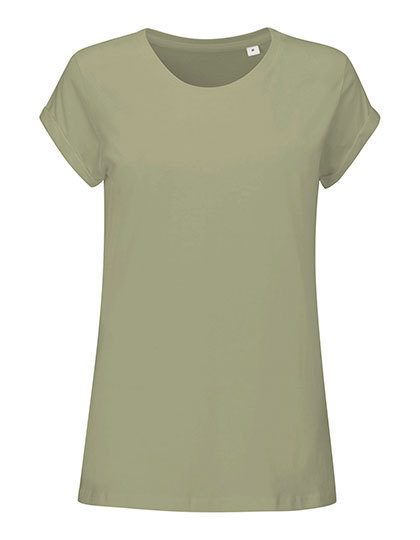 Women´s Roll Sleeve T – Mantis in Soft Olive