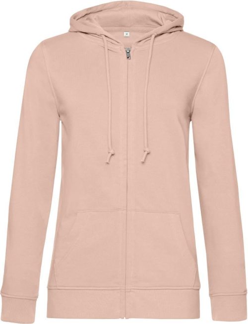 Damen Kapuzen Sweatjacke Inspire Zipped Hood /women_° – B&C in Soft Rose