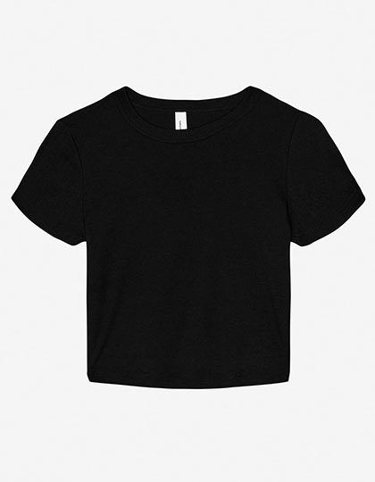 Women´s Micro Rib Baby Tee – Bella+Canvas in Solid Black Blend