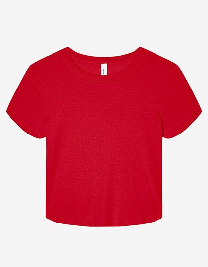Women´s Micro Rib Baby Tee – Bella+Canvas in Solid Red Blend