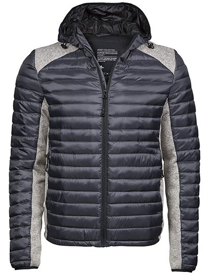 Men´s Hooded Outdoor Crossover Jacket – Tee Jays in Space Grey/Grey Melange