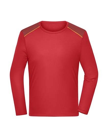 Men´s Running Shirt Longsleeve – Daiber in Spicy Orange