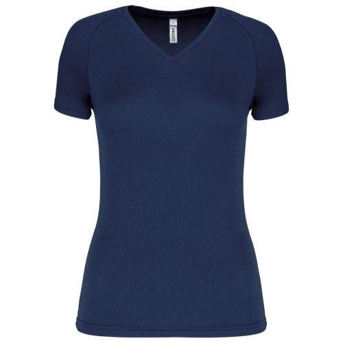 Damen Kurzarm-Sportshirt mit V-Ausschnitt PA477 – Proact in Sporty Navy