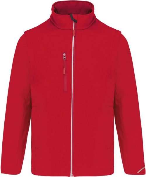 3-Lagen Softshell Jacke mit abnehmbaren Ärmeln PA 323 – Kariban ProAct in Sporty Red