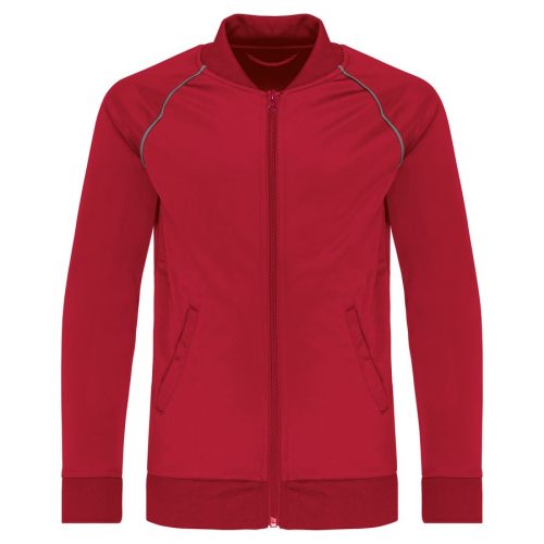 Trainingsjacke mit Reißverschluss und Paspel für Kinder PA385 – Proact in Sporty Red