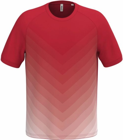 Unisex Sport Shirt mit Farbverlauf PA 4047 – Kariban ProAct in Sporty Red