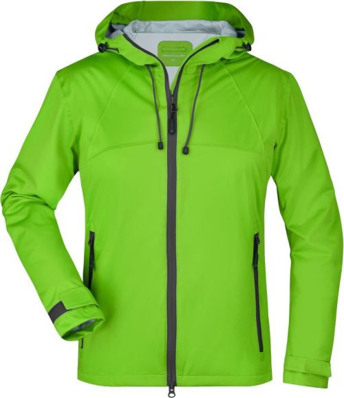 Damen 3-Lagen Softshell Jacke JN 1097 – Daiber in Spring Green/Iron Grey