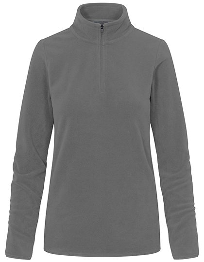 Women´s Recycled Fleece Troyer – Promodoro in Steel Gray