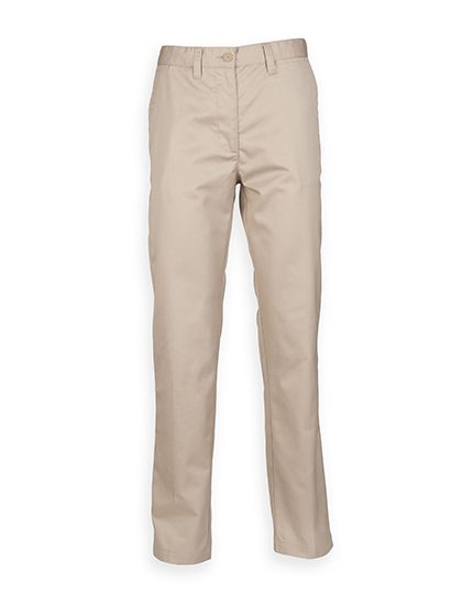Ladies´ 65/35 Poly/Cotton Chino – Henbury in Stone