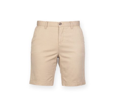 Ladies' Stretch Chino Shorts FR606 – Front Row in Stone