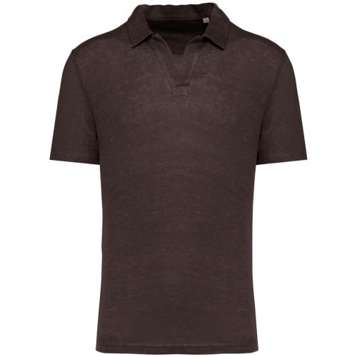 Herren-Polohemd aus Leinen NS220 – Spasso in Stone Grey