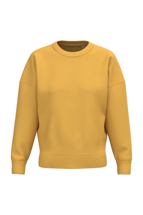 Sweatshirt mit Rundhalsausschnitt und überschnittenen Schultern, Damen NS439 – Native Spirit in Sun Yellow