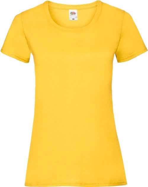 Damen T-Shirt Lady-Fit Valueweight T – Fruit of the Loom in Sunflower
