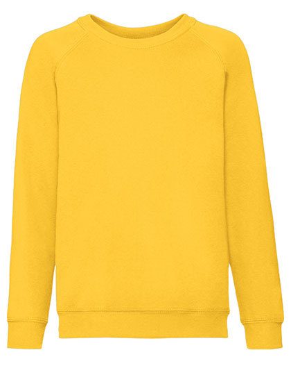 Kids´ Classic Raglan Sweat – Fruit of the Loom in Sunflower