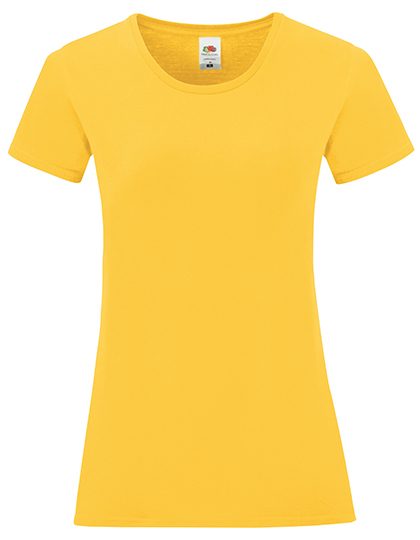 Ladies´ Iconic T – Fruit of the Loom in Sunflower