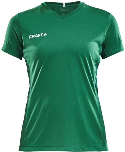 Damen V-Ausschnitt Sport Shirt Squad Go Jersey Solid W – Craft Teamwear in Team Green