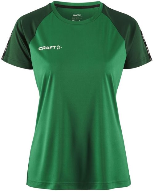 Damen Kontrast Sport Shirt Squad Go Contrast Jersey W – Craft Teamwear in Team Green/Ivy