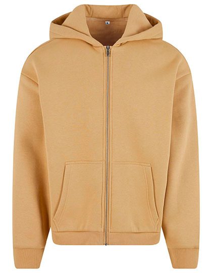 Schwere Herren Kapuzen Sweatjacke "Fluffy" BY 285 – Build your Brand in U. Beige