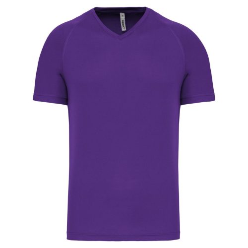 Herren Kurzarm-Sportshirt mit V-Ausschnitt PA476 – Proact in Violet