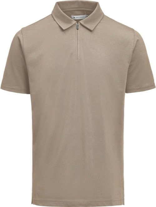 Herren Piqué Polo mit Zip Montana Polo – James Harvest in Walnut