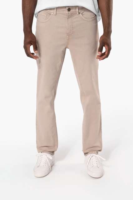 Men’s 5-Pocket Trousers – Kariban in Washed Beige