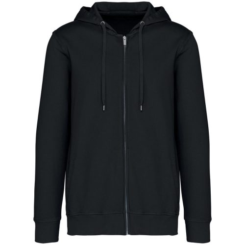 Unisex-Kapuzensweatshirt aus French Terry mit Reißverschluss NS417 – Native Spirit in Washed Black