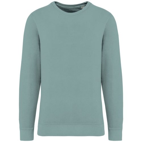 Unisex Sweatshirt mit Rundhalsausschnitt aus French Terry NS414 – Native Spirit in Washed Jade Green
