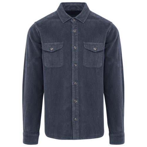 ausgewaschene Herren-Hemdjacke aus Kord SP519 – Spasso in Washed Navy Blue