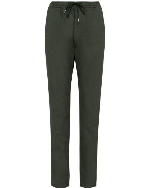 ausgewaschene Damenhose aus Lyocell NS724 – Spasso in Washed Organic Khaki