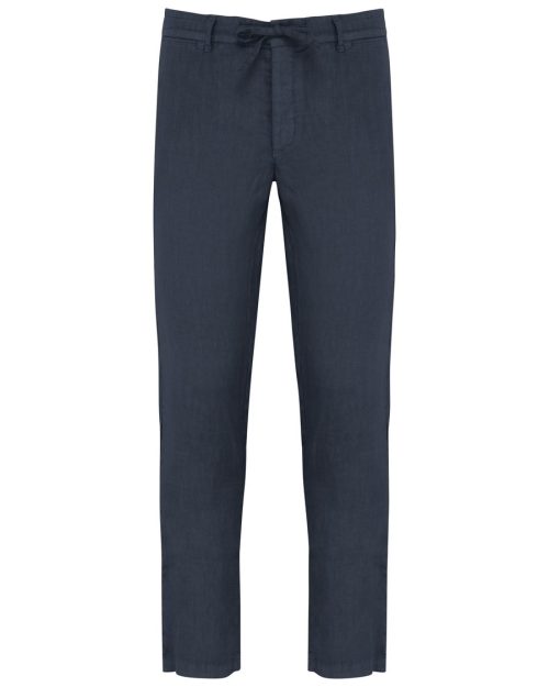 Men's Linen Washed Effect Trousers – Spasso in Washed Organic Khaki