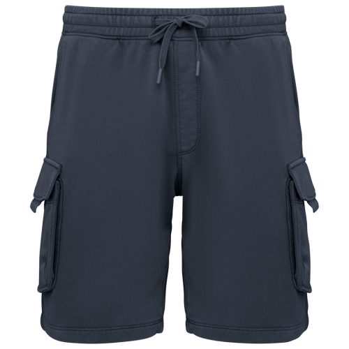 Men’s French Terry Washed Effect Cargo Shorts – Native Spirit in Washed Organic Khaki