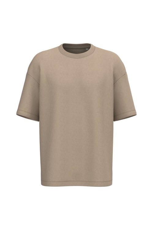 Unisex Oversized French Terry T-Shirt – Native Spirit in Wet Sand