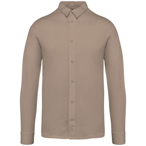 Herrenhemd aus Jersey NS510 – Native Spirit in Wet Sand