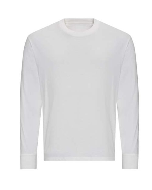 Oversize 100 Long Sleeve T – Just Ts in White