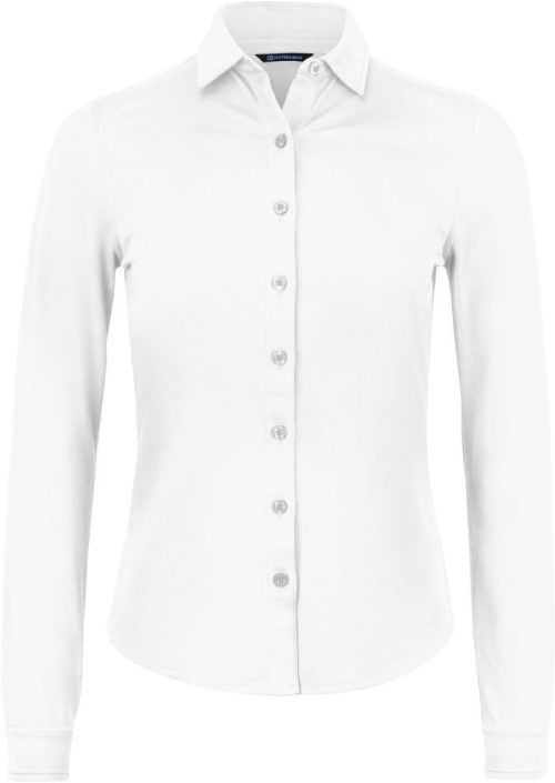 Piqué Bluse langarm Advantage Shirt Women – Cutter & Buck in White