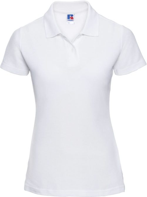 Damen Piqué Polo 539F – Russell Athletic in White