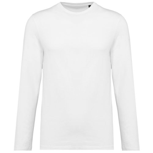 Supima® Herren-T-Shirt mit Rundhalsausschnitt und langen Ärmeln PK302 – Kariban Premium in White