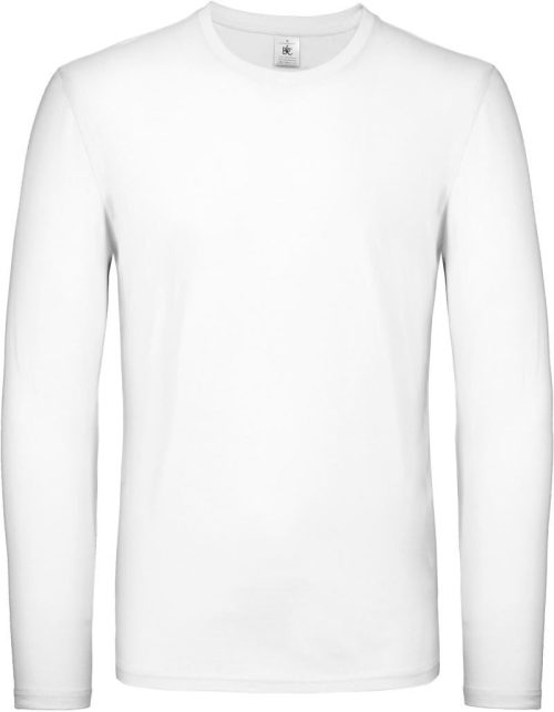 T-Shirt langarm #E150 LSL – B&C in White