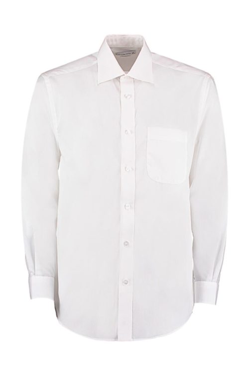 Men´s Classic Fit Business Shirt Long Sleeve – Kustom Kit in White