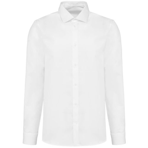 Popeline-Hemd für Herren mit langen Ärmeln PK504 – Kariban Premium in White