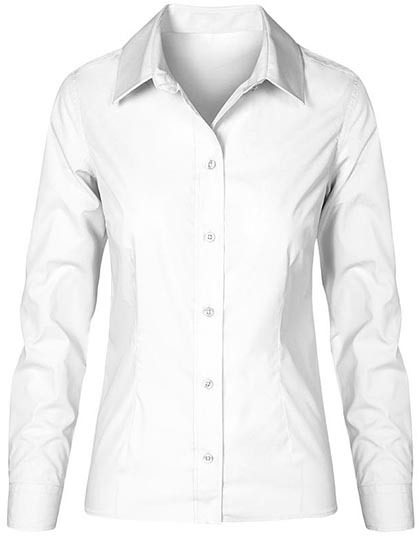 Women´s Poplin Shirt Long Sleeve – Promodoro in White