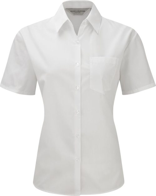 Ladies' Ss Polycotton Popelinehemd R-935F-0 – Russell in White