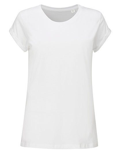 Women´s Roll Sleeve T – Mantis in White