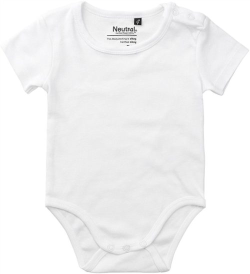 Baby Body kurzarm O 11030 – Neutral in White